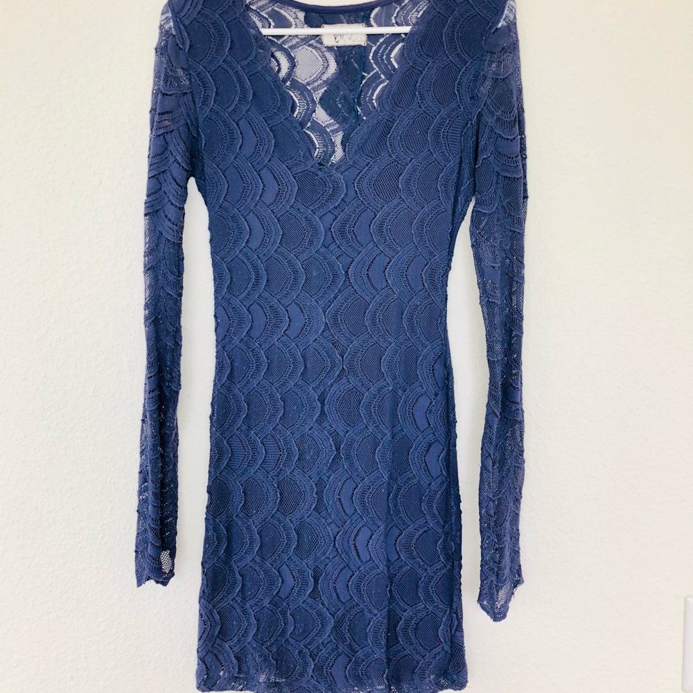 Nightcap Lace Deep V romantic dress